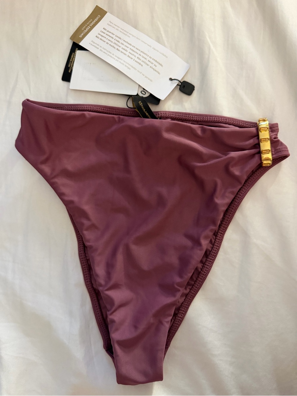 ViX Paula Hermanny Matte Bessie Hot Pant Bikini Bottom Soulmate Mauve Size S NWT - Picture 6 of 9